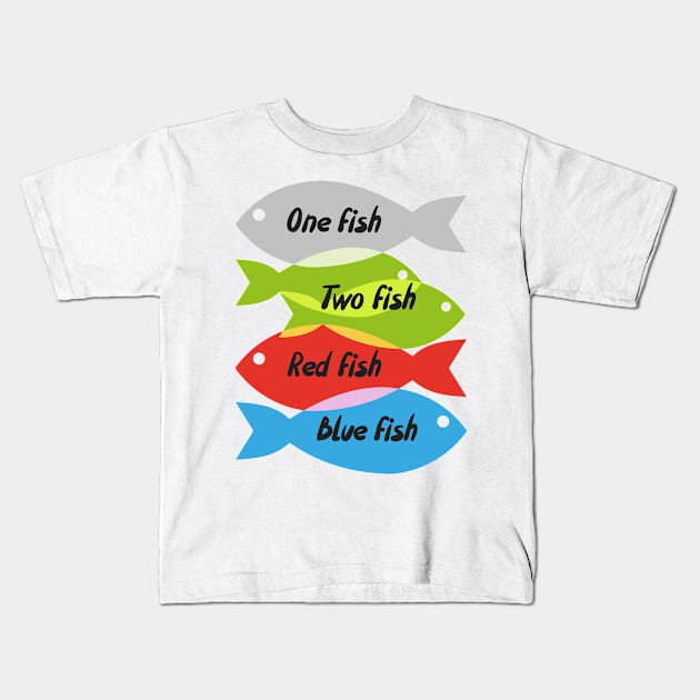 One fish two fish red fish blue fish t shirt discount